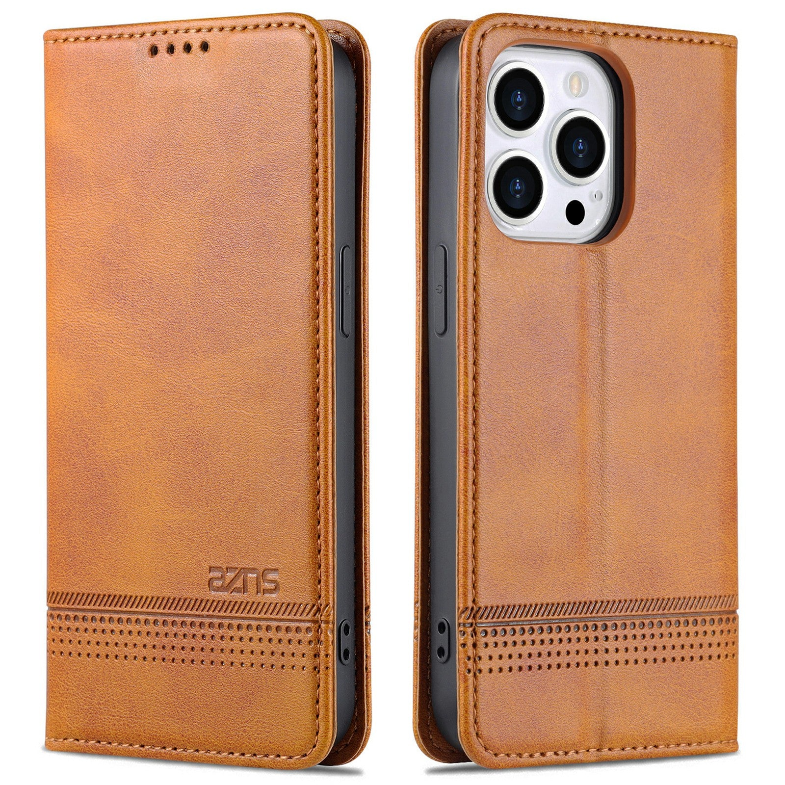 AZNS PU Læder TPU telefontaske til iPhone 15 Pungholder Anti-drop Cover AZNS PU Læder TPU telefontaske til iPhone 15 Pungholder Anti-drop Cover